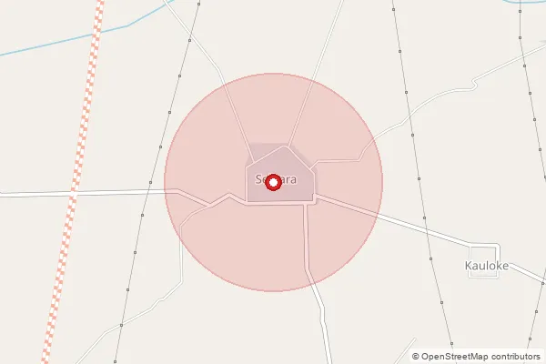 Map showing approximate area covered by Pincode 151104 — Alike Bo, Bathinda