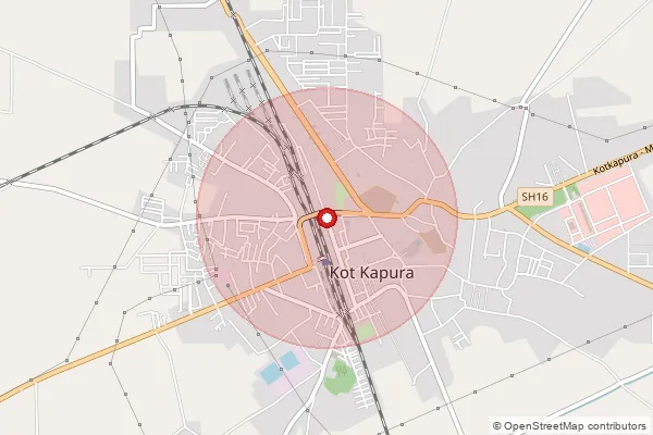 Map showing approximate area covered by Pincode 151204 — Dhilwan Kalan Bo, Faridkot