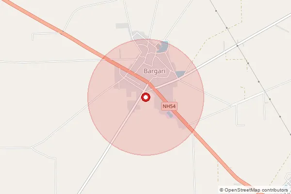 Map showing approximate area covered by Pincode 151208 — Bambhia Bhai Ka Bo, Moga