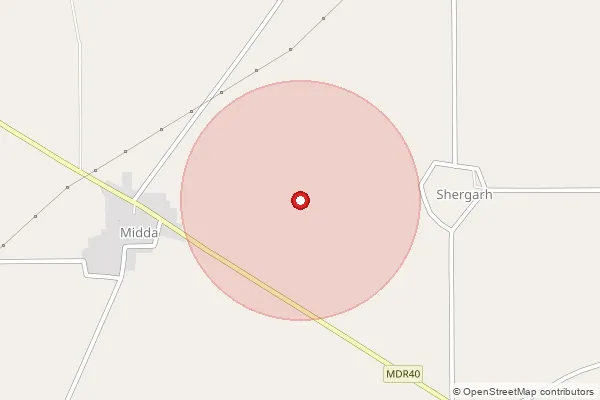 Map showing approximate area covered by Pincode 151210 — Mohlan Bo, Sri Muktsar Sahib