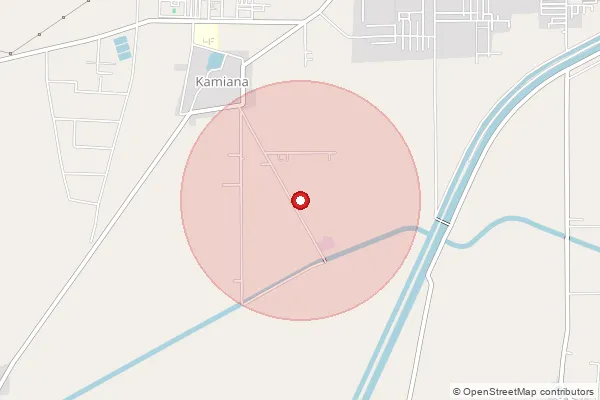 Map showing approximate area covered by Pincode 151213 — Kammiana Bo, Faridkot