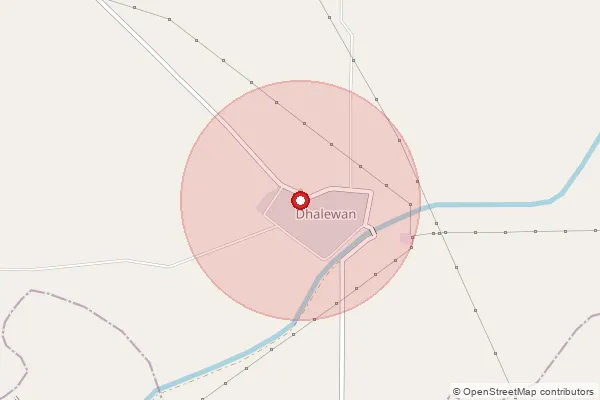 Map showing approximate area covered by Pincode 151502 — Borewal Bo, Mansa