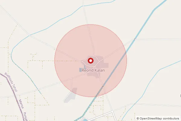 Map showing approximate area covered by Pincode 151503 — Saidewala Bo, Mansa