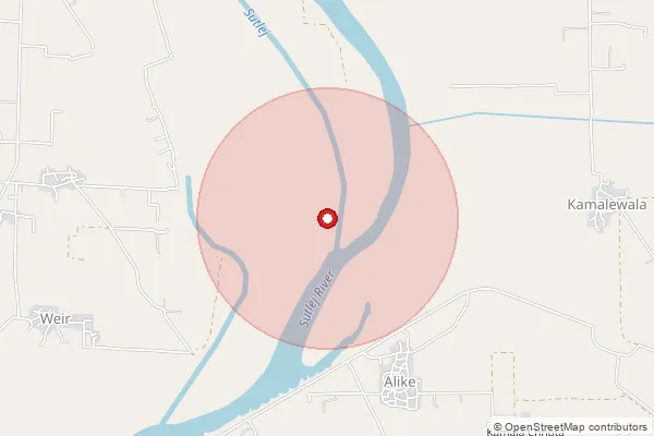 Map showing approximate area covered by Pincode 152002 — Jhok Tehal Singh Bo, Firozepur