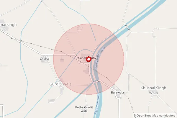 Map showing approximate area covered by Pincode 152003 — Dhira Patra Bo, Firozepur