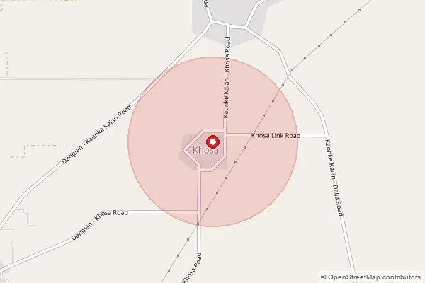 Map showing approximate area covered by Pincode 152005 — Khosa Dal Singh Bo, Firozepur