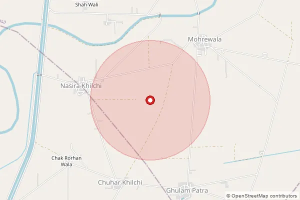 Map showing approximate area covered by Pincode 152021 — Malluwalia Wala Bo, Firozepur