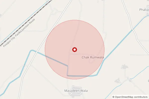 Map showing approximate area covered by Pincode 152024 — Bahamni Wala Bo, Fazilka