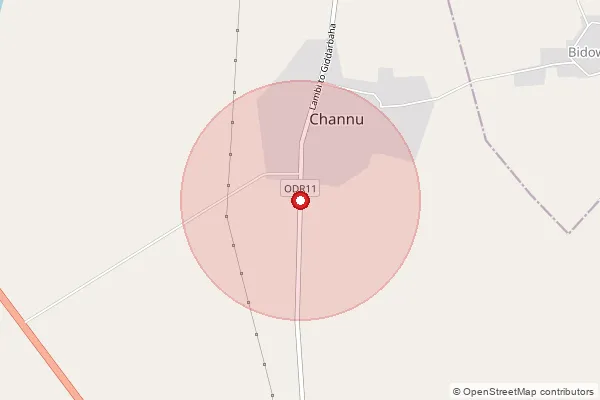 Map showing approximate area covered by Pincode 152101 — Channu Bo, Sri Muktsar Sahib