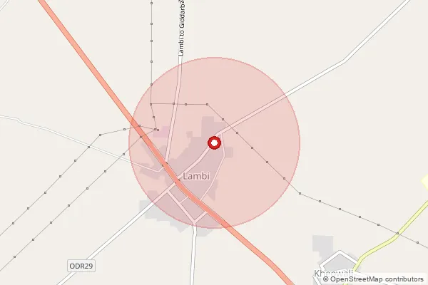 Map showing approximate area covered by Pincode 152113 — Bhitti Wala Bo, Sri Muktsar Sahib