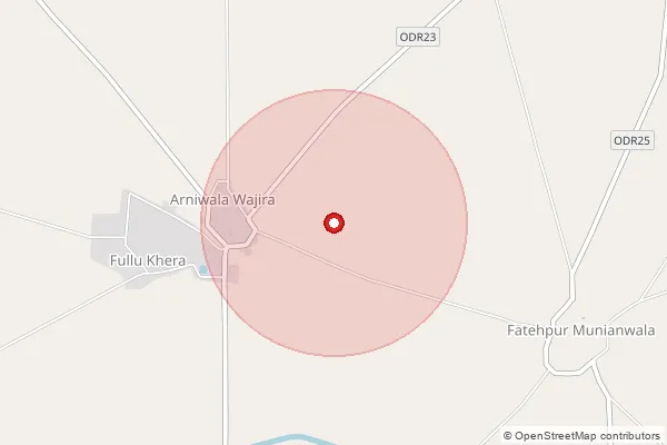 Map showing approximate area covered by Pincode 152114 — Mahuana Bo, Sri Muktsar Sahib