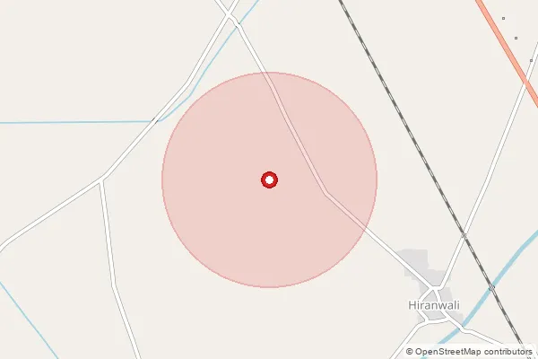 Map showing approximate area covered by Pincode 152121 — Mamu Khera Bo, Fazilka