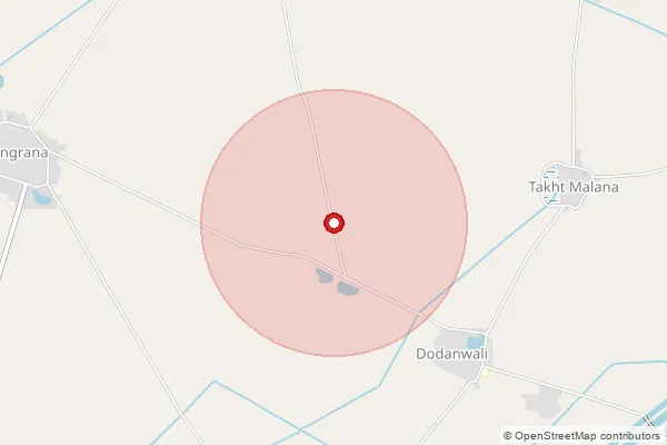 Map showing approximate area covered by Pincode 152124 — Dabwala Kalan Bo, Fazilka