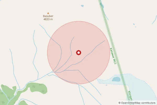 Map showing approximate area covered by Pincode 171003 — Kaithu Bo, Shimla