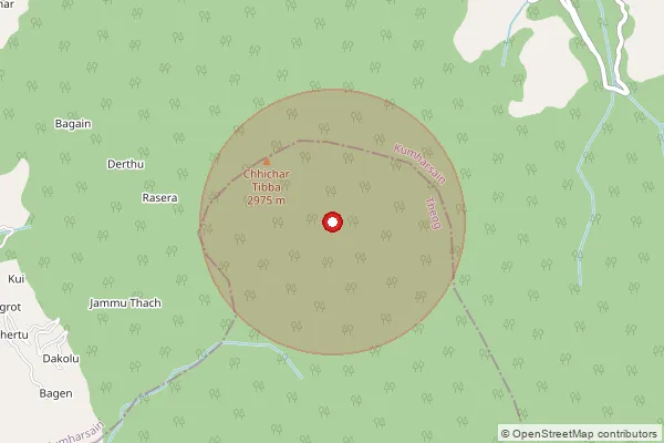 Map showing approximate area covered by Pincode 171004 — Nabha Estate Bo, Shimla