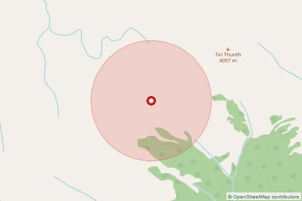 Map showing approximate area covered by Pincode 171225 — Ratnari Bo, Shimla