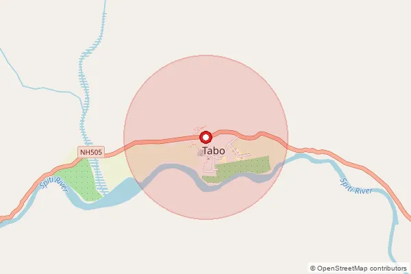 Map showing approximate area covered by Pincode 172113 — Lalung Bo, Lahul And Spiti