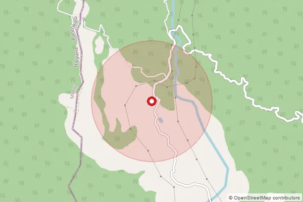 Map showing approximate area covered by Pincode 173026 — Kw Bhood So, Sirmaur