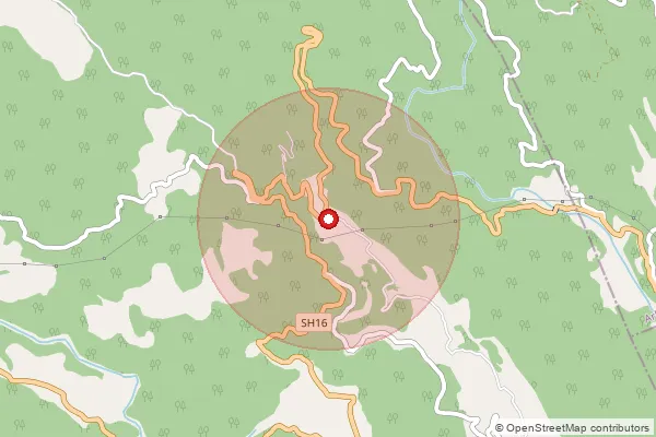 Map showing approximate area covered by Pincode 173218 — Diggal So, Solan