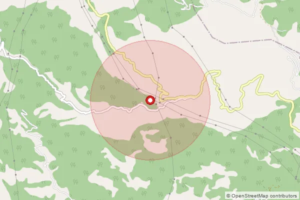 Map showing approximate area covered by Pincode 174033 — Makri Bo, Bilaspur