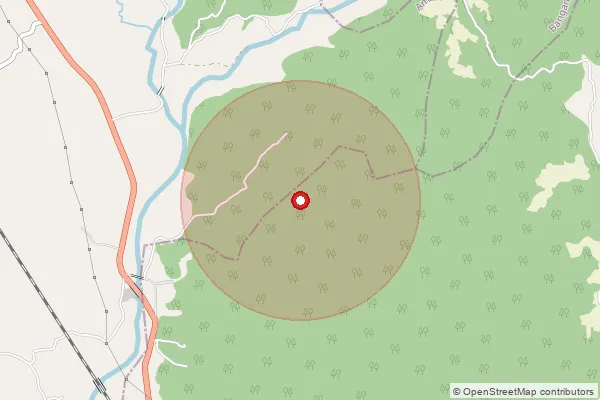 Map showing approximate area covered by Pincode 174302 — Batuhi Bo, Una
