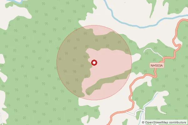 Map showing approximate area covered by Pincode 174304 — Loharda Bo, Hamirpur