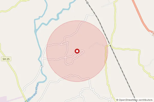 Map showing approximate area covered by Pincode 174306 — Tabba Behdala Bo, Una