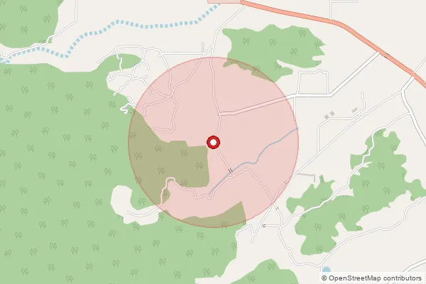 Map showing approximate area covered by Pincode 174317 — Bhadsali So, Una