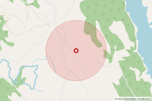 Map showing approximate area covered by Pincode 174321 — Khurwain Bo, Una