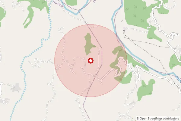 Map showing approximate area covered by Pincode 175051 — Seoh So, Mandi