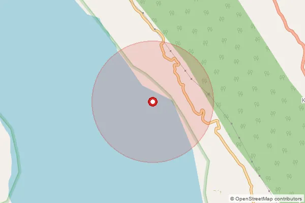 Map showing approximate area covered by Pincode 176028 — Kherian Bo, Kangra