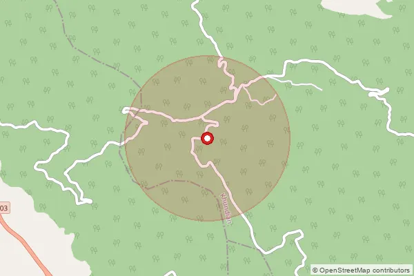 Map showing approximate area covered by Pincode 176030 — Nahlian Bo, Kangra