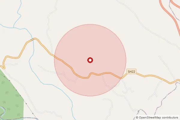Map showing approximate area covered by Pincode 176031 — Baggi Bo, Kangra