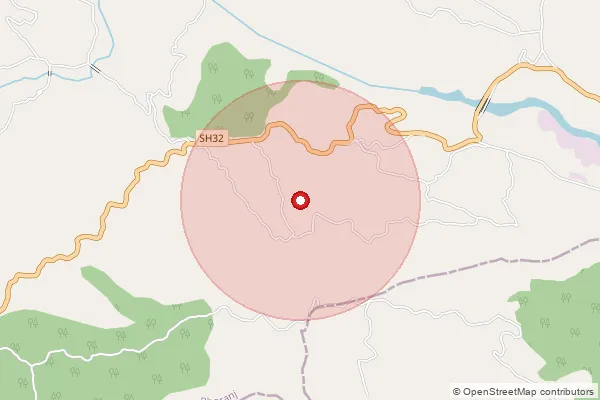 Map showing approximate area covered by Pincode 176043 — Ladraur So, Hamirpur