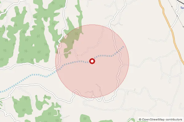 Map showing approximate area covered by Pincode 176051 — Dahab Bo, Kangra