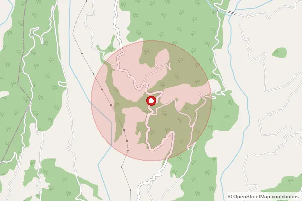 Map showing approximate area covered by Pincode 176086 — Baidapatt Bo, Kangra