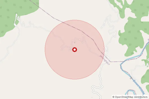 Map showing approximate area covered by Pincode 176089 — Maila Bo, Kangra