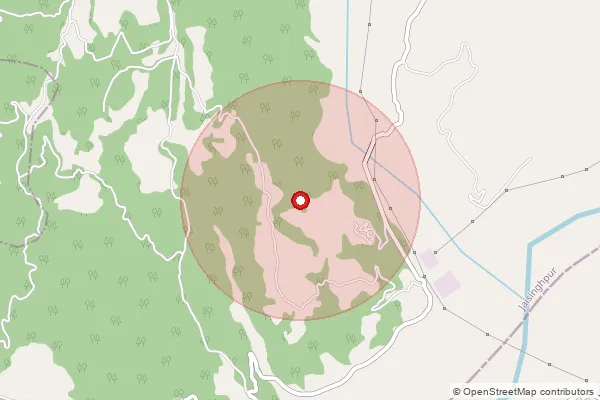 Map showing approximate area covered by Pincode 176097 — Marera So, Kangra