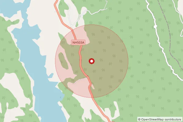 Map showing approximate area covered by Pincode 176200 — Hatli Jamwala Bo, Kangra