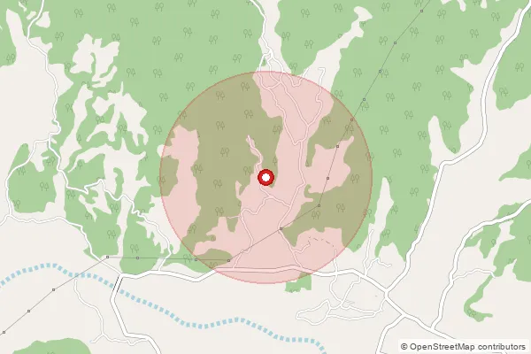 Map showing approximate area covered by Pincode 176204 — Balakh Bo, Kangra