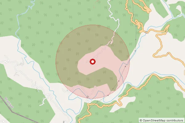 Map showing approximate area covered by Pincode 176302 — Ghatasnipul Bo, Chamba