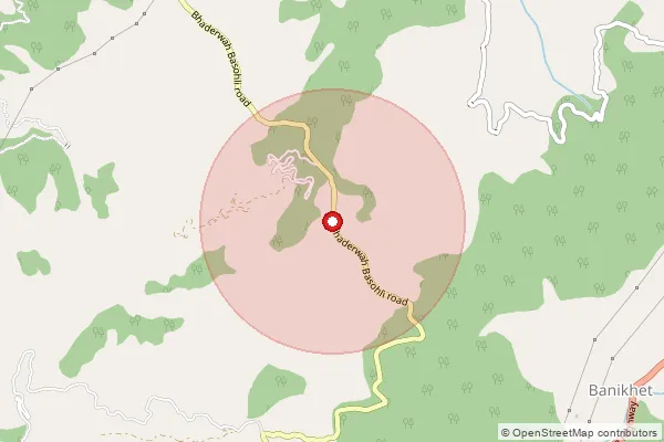 Map showing approximate area covered by Pincode 176303 — Garh Bo, Chamba