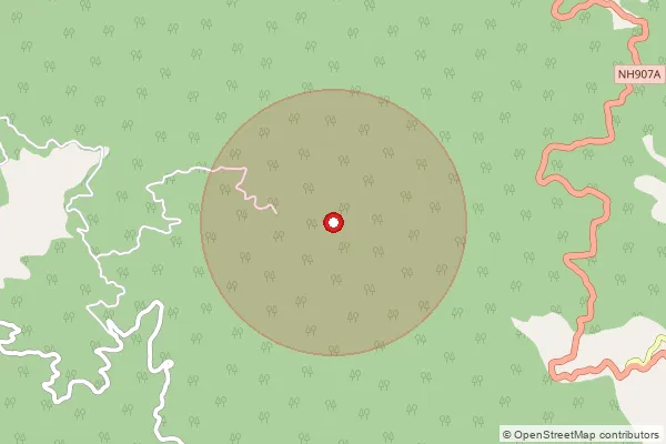 Map showing approximate area covered by Pincode 176318 — Rajera Bo, Chamba