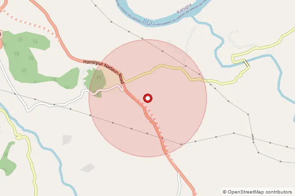 Map showing approximate area covered by Pincode 177042 — Batran Bo, Hamirpur