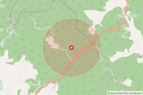 Map showing approximate area covered by Pincode 177109 — Kinoo Bo, Una