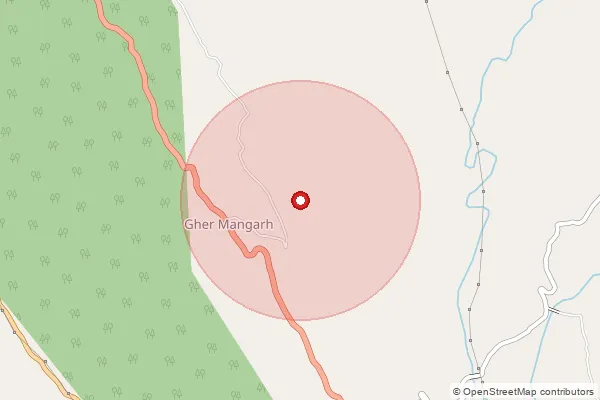 Map showing approximate area covered by Pincode 177114 — Paisa Bo, Kangra