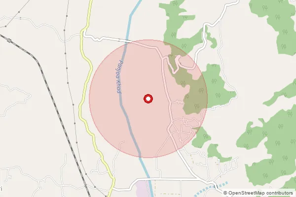 Map showing approximate area covered by Pincode 177211 — Takarala Bo, Una
