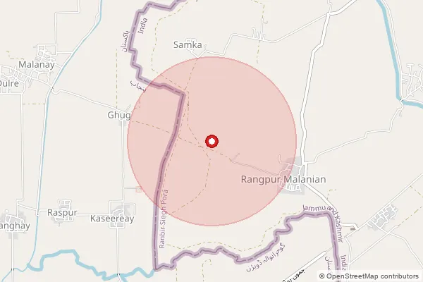 Map showing approximate area covered by Pincode 181202 — Devipur Branch Office, Jammu