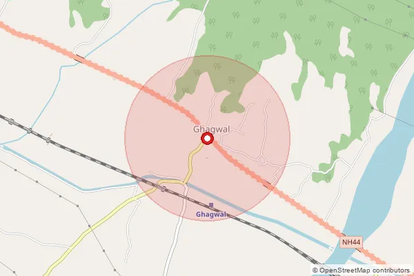 Map showing approximate area covered by Pincode 184141 — Naran Branch Office, Kathua