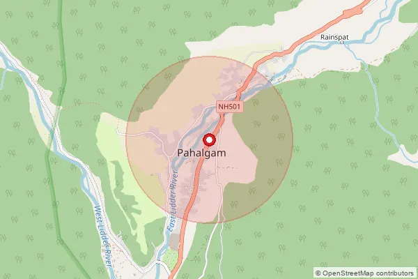 पिनकोड 192126 — Mandlan, Anantnag द्वारा कवर किए गए अनुमानित क्षेत्र को दर्शाता मानचित्र